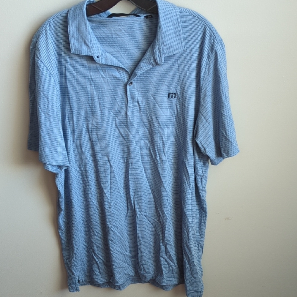 EUC Travis Mathew Light Blue Polo Shirt